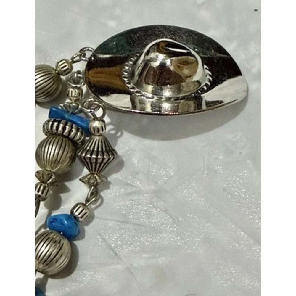 Post Earrings Western Style Dangle Cowboy Hat Boots Star Longhorn 2” Silver Tone